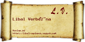 Libal Verbéna névjegykártya
